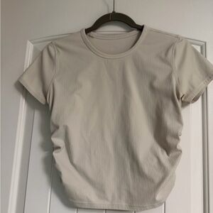 Lululemon All It Takes Ribbed Nulu T-Shirt  cream